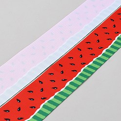 Красный Полиэстер Grosgrain ленты, арбуз, аксессуары для одежды, материалы для заколок для волос, красные, 1-1/2 дюйм (38 мм), около 5.00 ярдов (4.57 м) / рулон