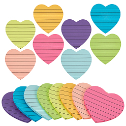 (52) Непрозрачная лаванда 32шт. блокнот стикеров с рисунком в виде сердечек и полосок, наклейки с наклейками, для офисного школьного чтения, разноцветные, 72x71x4.5 мм