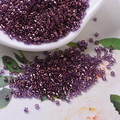 (DB0117) Фиолетовый Золотой Блеск Бусины miyuki delica, цилиндр, японский бисер, 11/0, (дБ 0117) фиолетовый золотой блеск, 1.3x1.6 мм, отверстие : 0.8 мм, около 10000 шт / упаковка, 50 г / мешок