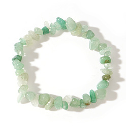 Зеленый Авантюрин Натуральные зеленые авантюриновые бусины, эластичные браслеты для женщин и мужчин, 6.89 дюйм (17.5 см)
