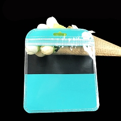 Голубой Прямоугольник пластиковые почтовый замок сумки, многоразовые упаковочные пакеты, мешок с самоуплотнением, голубой, 15x10 см, 50 шт / пакет