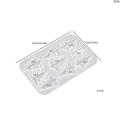 Белый Diy пищевые силиконовые формы, формы помады, для украшения торта поделки, цвет шоколада, конфеты, изготовление ювелирных изделий на основе смолы и эпоксидной смолы, на Рождество, рождественская елка, белые, 90x135x5 мм