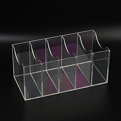Прозрачный 5 сетка акриловая стойка для хранения ремней, прямоугольный органайзер для хранения ремня, держатель для галстука в шкафу, галстук-бабочку, прозрачные, 27.3x14.1x12.5 см