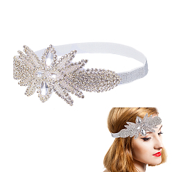 Серый Повязки на голову с цветочными стразами, аксессуары для волос для женщин и девочек, серые, 16.5~68x260 мм