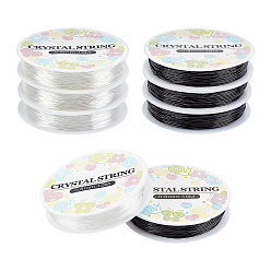 (52) Непрозрачная лаванда 8 рулоны 2 цвета эластичная кристаллическая нить, шнур из эластичной нити, для изготовления украшений из бисера, разноцветные, 0.8 мм, около 10.93 ярдов (10 м) / рулон, 4 валки / цвет