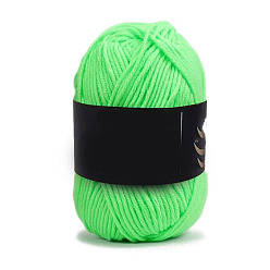 Лайм 4 пряжа из молочного акрилового волокна для тафтинговых ковриков, пряжа амигуруми, пряжа для вязания крючком, для свитера, шапки, носков, детских одеял, желто-зеленые, 2.5 мм, около 113.74 ярдов (104 м) / моток