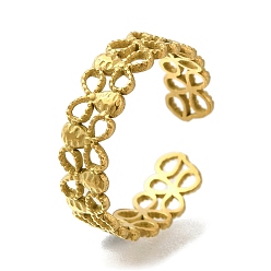 Настоящее золото 18K Ионное покрытие (ip) 304 манжеты из нержавеющей стали для женщин, реальный 18 k позолоченный, внутренний диаметр: регулируемый, 5.5 мм