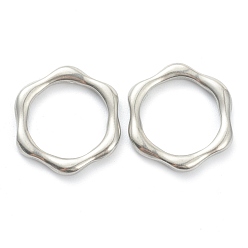 Нержавеющая Сталь Цвет Не тускнеет 304 соединительные кольца из нержавеющей стали, кольцо, цвет нержавеющей стали, 19.5x18x2.5 мм, внутренний диаметр: 14x13.5 мм