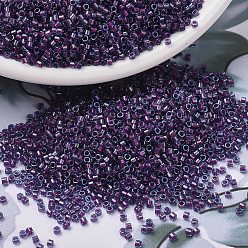 (DB1758) Ярко-розовая на Аква-подкладке AB Бусины miyuki delica, цилиндр, японский бисер, 11/0, (дБ 1758) ярко-розовая подкладка, 1.3x1.6 мм, Отверстие: 0.8 мм, о 2000 шт / бутылка, 10 г / бутылка