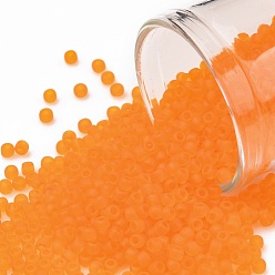 (10F) Hyacinth Transparent Matte TOHO Round Seed Beads, Japanese Seed Beads, (10F) Hyacinth Transparent Matte, 11/0, 2.2mm, Hole: 0.8mm, about 50000pcs/pound