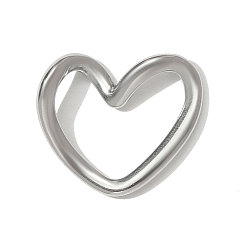 Нержавеющая Сталь Цвет 304 подвески из нержавеющей стали, сердце прелести, цвет нержавеющей стали, 18x15 мм