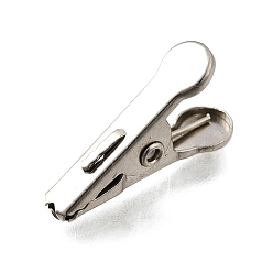 Платина Железные зажимы из крокодиловой кожи, платина, 19.5x5.5x11 мм