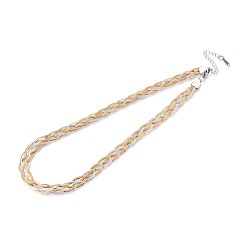 (52) Непрозрачная лаванда 9мм 3-цвет 304 ожерелья из плетеной цепочки из нержавеющей стали с рисунком «елочка», ионное покрытие (ip), разноцветные, 15.94 дюйм (40.5 см)