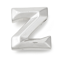Letter Z Стойки обшивки латунные подвески, долговечный, без кадмия и без свинца, подвески с буквой az~z, Письмо Z, 17.5x16.5x6 мм, отверстие : 3.5x2 мм