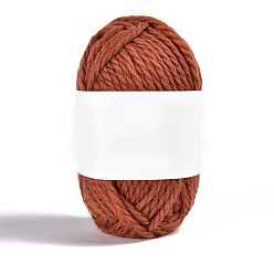 Шоколадный Шерстяная пряжа, для ткачества, вязание крючком, цвет шоколада, 5 мм, около 54.68 ярдов (50 м) / моток