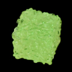 Темный Лосось Светящиеся кабошонов смолы, кубик конфеты, светится в темноте, темный лосось, 13x13x11.5 мм