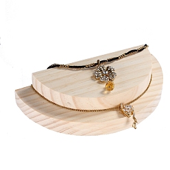 Цвет Древесины Веерные деревянные демонстрационные пряди, двухслойные подставки для дисплеев, деревесиные, 19.5 см