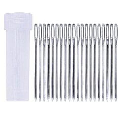 Платина Иглы из железной пряжи, тупые иглы с большим ушком, для вышивки крестом, вязание, вышивка лентами, платина, 52x1.25 мм