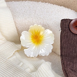 Золотистый Двухцветные пластиковые заколки для волос с когтями, цветок, золотые, 77x77 мм