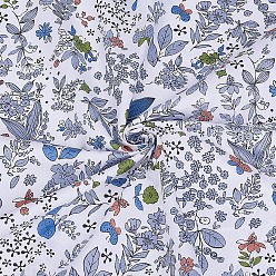 Белый 1м хлопчатобумажная ткань с цветочным узором, товары для рукоделия, белые, 1600x0.2 мм