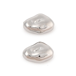 Платинированный Латунные бусины, без кадмия, без никеля и без свинца, самородки, Реальная платина, 12x8x5 мм, отверстие : 1 мм