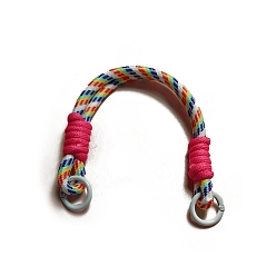 Alice Blue Nylon Braided Lanyard, Mobile Strap, with Metal Clasp, Phone Cases Accessories, Alice Blue, 30cm