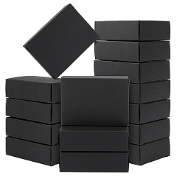 Черный Почтовые ящики из крафт-бумаги, прямоугольные, чёрные, 7x3x10 см