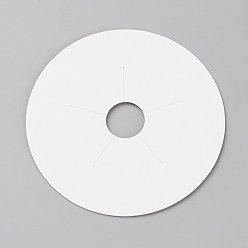 White Paper Sheet Pads, for Badge  Packaging, Flat Round, White, 76.5x0.5mm, Hole: 15mm