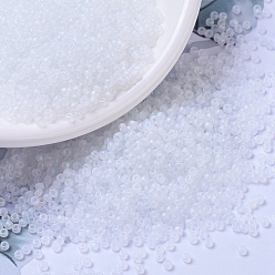 (RR131FR) Матовый Хрустальный AB Миюки круглые бусины рокайль, японский бисер, (rr 131 fr) матовый кристалл ab, 11/0, 2x1.3 мм, Отверстие: 0.8 мм, о 1100 шт / бутылка, 10 г / бутылка