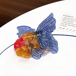 Королевский синий Заколки для волос с когтями из ацетата целлюлозы (смола), рыба, аксессуары для волос для женщин и девочек, королевский синий, 77x63 мм