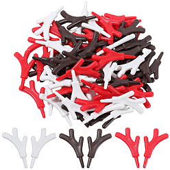 (52) Непрозрачная лаванда 30 пары 3 цвета пластиковый снеговик рука ветка рог, Рождественские украшения своими руками, аксессуары для рукоделия, разноцветные, 44.5x26x4.5 мм, штифты : 3.5 мм, 10 пары / цвет