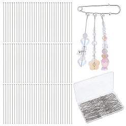 Stainless Steel Color 500Pcs 304 Stainless Steel Flat Head Pins, Stainless Steel Color, 70x0.7mm, Head: 1.5mm