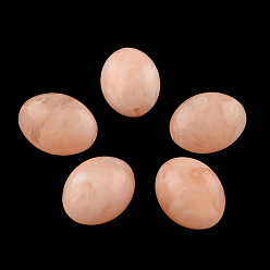 Light Coral Oval Imitation Gemstone Acrylic Beads, Light Coral, 20x15mm, Hole: 2mm, about 170pcs/500g