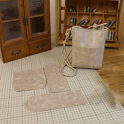 пшеница Набор портативных и плечевых сумок для вязания своими руками, включая материалы сумки из искусственной кожи, прямоугольные, цвет пшеницы, 210x160x70 мм