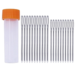 Платина Иглы из железной пряжи, тупые иглы с большим ушком, для вышивки крестом, вязание, вышивка лентами, платина, 48~52x1.05~1.25 мм