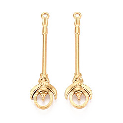 Настоящее золото 18K 304 подвески из нержавеющей стали, скипетр, ионное покрытие (ip), реальный 18 k позолоченный, 49x12x3 мм, отверстие : 1.8 мм