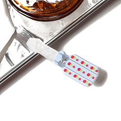 Небесно-голубой Симпатичная заколка для волос из акрила со стразами, голубой, 55x20 мм