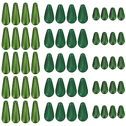 Темный Морско-зеленый Каплевидные бусины из АБС-пластика имитация жемчуга, темно-зеленый, 10~30x6~10 мм, отверстие : 1~1.5 мм