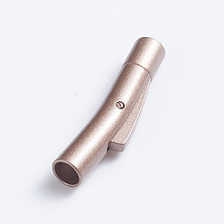 Кофейно-Золотой Штыковые застежками из нержавеющей стали, трубка, кофе золотой, 304 мм, отверстие : 23x4 мм