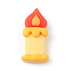 Другие Кабошоны из непрозрачной смолы на тему Хэллоуина, для изготовления ювелирных изделий, свеча, 29.5x14.5x9 мм