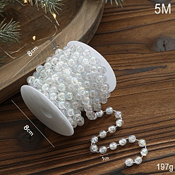 Round Plastic Bead, for Party Decoration, Round, 10mm, 5m/roll