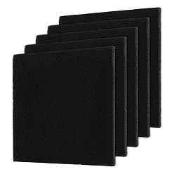 Черный Фильтрующий материал с активированным углем, лист губчатой пены для аквариума, квадратный, чёрные, 250x250x10 мм
