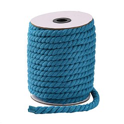 Бирюза 3 хлопковый шнур макраме., витая хлопковая веревка, для настенного крепления, вешалки для растений, поделки и свадебные украшения, бирюзовые, 12 мм, около 21.87~24.05 ярдов (20~22 м) / рулон