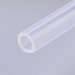 Clear Hollow Transparent Synthetic Rubber Cord, Clear, 6mm, Hole: 4.5mm