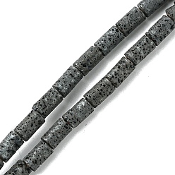 Lava Rock Natural Lava Rock Beads Strands, Cloumn, Frosted, 5.5x3mm, Hole: 1mm, about 72pcs/strand, 15.75''(40cm)