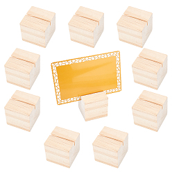 BurlyWood Pinewood Chassis, Name Card Holders, for Postcard Display, Square, BurlyWood, 30.5x30.5x30.5mm, Notch: 1.5mm