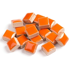 Темно-Оранжевый Мозаичная плитка из фарфора квадратной формы, для поделок из мозаики своими руками, рамки для картин и многое другое, темно-оранжевый, 10x10 мм, о 205 шт / комплект