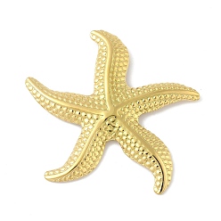 Настоящее золото 18K 304 из нержавеющей стали большие кулоны, ионное покрытие (ip), морская звезда, реальный 18 k позолоченный, 53x57x6 мм, отверстие : 5.5x3 мм