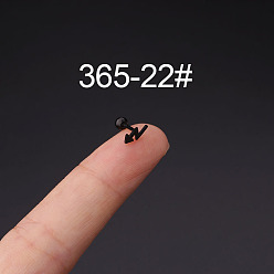 Stick 316l серьги из хирургической нержавеющей стали для хряща, чёрные, удар молнии, 6 мм, штифты : 0.8 мм