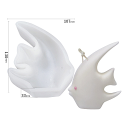 Fish Силиконовые формы для свечей в форме животных, формы для литья смолы, для уф-смолы, изготовление ювелирных изделий из эпоксидной смолы, узор рыбы, 13x10.7x3.3 см